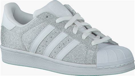 adidas superstar met zilveren streep